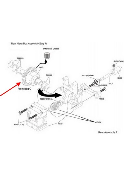 Rc Araba Parçaları 10003 Diferansiyel Şanzıman Seti Vrx Yarış Için 1/10 Ölçekli 4WD Uzaktan Kontrol Model Araba Aksesuarları (Yurt Dışından) modelleri