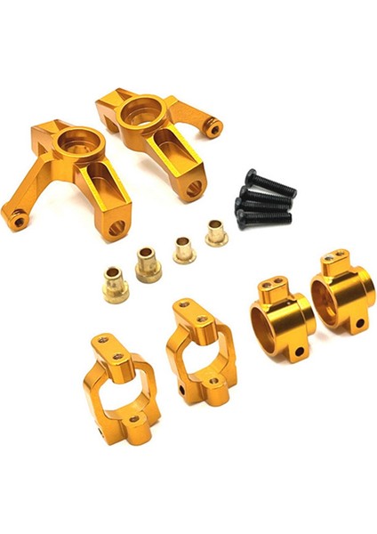 Metal Direksiyon Bloğu C-Hub'lar Arka Hub Taşıyıcı Seti Wltoys 104072 104001 104002 1/10 Rc Araba Yükseltme Parçaları, Sarı (Yurt Dışından)