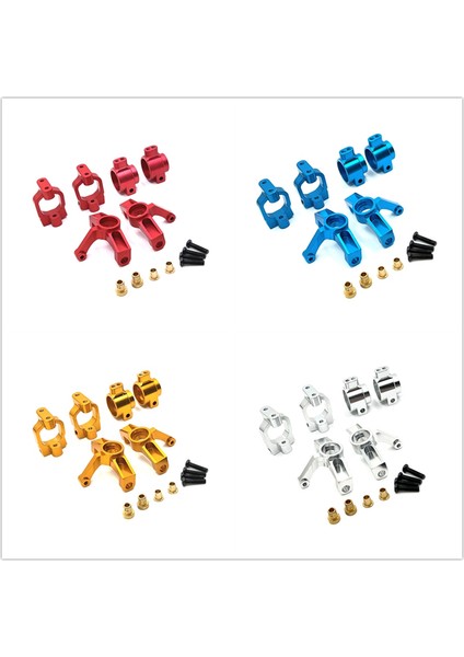 Metal Direksiyon Bloğu C-Hub'lar Arka Hub Taşıyıcı Seti Wltoys 104072 104001 104002 1/10 Rc Araba Yükseltme Parçaları, Sarı (Yurt Dışından)