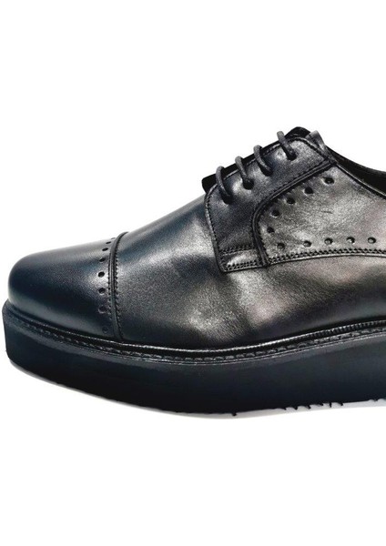 Yüksek Taban Bağcıklı Siyah Erkek Ayakkabı fırsatları