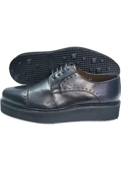 Yüksek Taban Bağcıklı Siyah Erkek Ayakkabı indirimleri