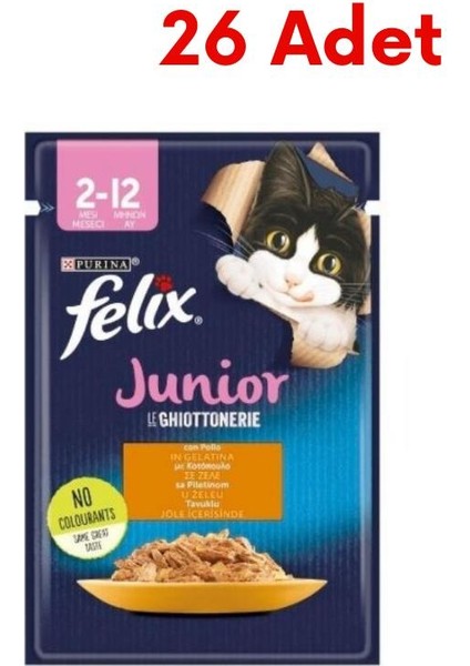 Pouch Jöle Içinde Tavuklu Yavru Kedi Konservesi 85 gr x 26