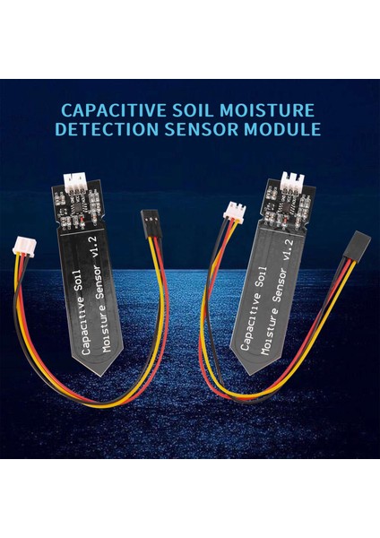 10 Adet Kapasitif Toprak Nem Sensörü Modülü Korozyona Dayanıklı Geniş Gerilim Tel Analog Kapasitif Toprak Nem Sensörü V1.2 (Yurt Dışından)
