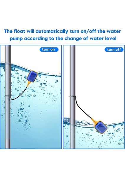 Drenaj Pompası Için Şamandıra Anahtarı Kanalizasyon Havuzu Gölet Için Mükemmel 10FT Güç Kablosu ile Su Tankı Için Bağlı Şamandıra Anahtarı (Yurt Dışından)