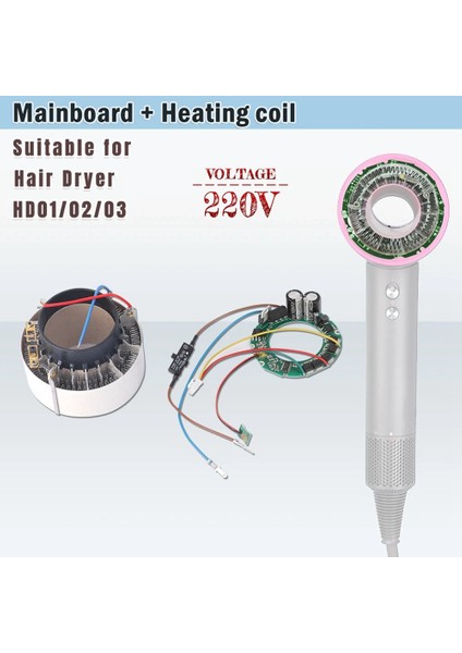 Dyson Saç Kurutma Makinesi HD01 HD02 HD03 Onarım Parçaları Için Anakart Isıtma Bobini Düzeneği (Yurt Dışından)