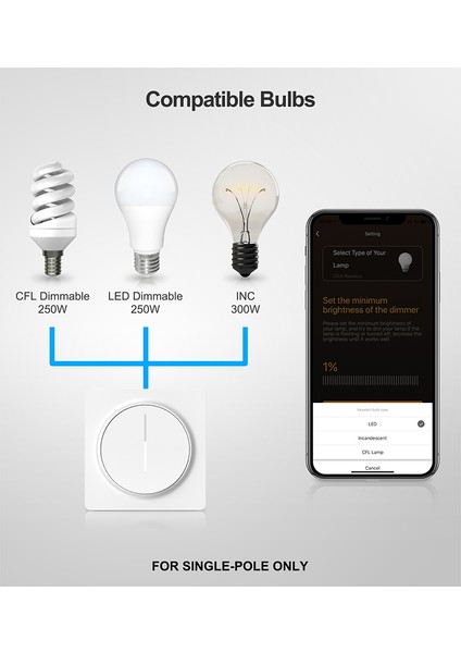 Tuya Akıllı Wifi Dimmer Işık Anahtarı, Dokunmatik Karartma Paneli Duvar Anahtarı 100-240V, Alexa Google Home Için Çalışır (Yurt Dışından)