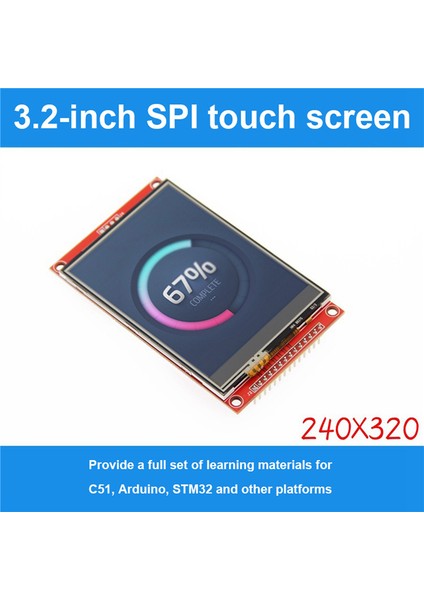 3,2 Inç Spı LCD Modül Rgb 65K Renkli 240X320 Tft Modülü ILI9341 En Az 4 Io 3,3V Kaplar (Dokunmatik MSP3218 Ile) (Yurt Dışından)