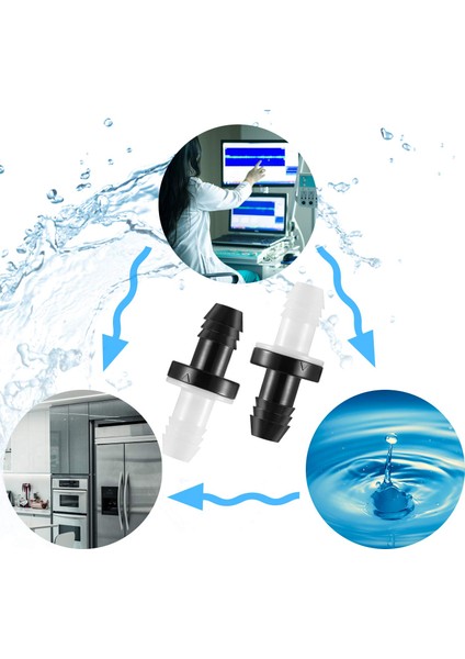 4 Adet Çek Valf 3/8 Inç 10 mm Abs Plug-In Çek Valf Akaryakıt Su Gaz Hava Tek Yönlü Çek Valf Sıvılar Için (Yurt Dışından)
