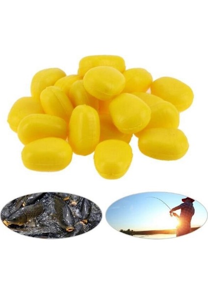 50 Adet Sazan Balıkçılık Mısır Yüzen Yapay Yem Mısır Yüzen Lures Yemler Yumuşak Biyonik Simülasyon Cazibesi (Yurt Dışından)