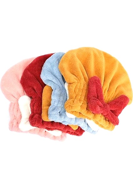 Islak Saçlar Için Süper Emici Saç Havlusu Sargısı, Yay Düğümlü Duş Başlığı ile Qrying Kuru Kafa Sargısı, Mikrofiber Saç Havlusu Kapağı (Yurt Dışından)