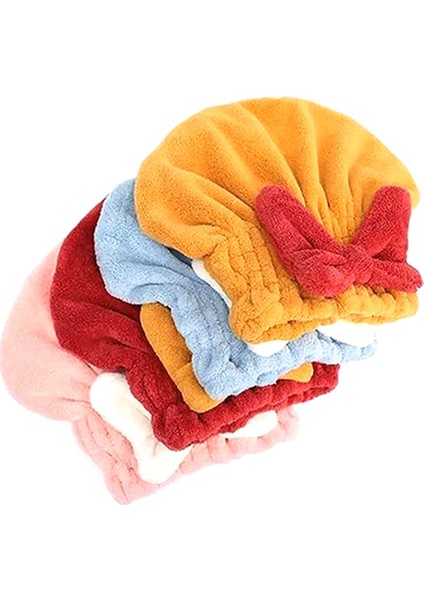 Islak Saçlar Için Süper Emici Saç Havlusu Sargısı, Yay Düğümlü Duş Başlığı ile Qrying Kuru Kafa Sargısı, Mikrofiber Saç Havlusu Kapağı (Yurt Dışından)