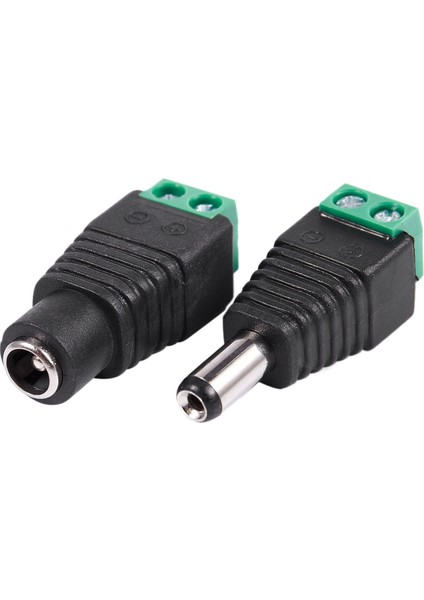 Adet 5.5x2.1mm Dişi + Erkek Cctv Dc Güç Konektörü Adaptörü Onarım Parçası (Yurt Dışından)