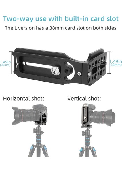 Katlanabilir Evrensel Kamera L Braketi Shot Release L Plaka 1/4 Vida Canon Nikon Sony Osmo Ronin Zhiyun Için Uyumlu (Yurt Dışından)
