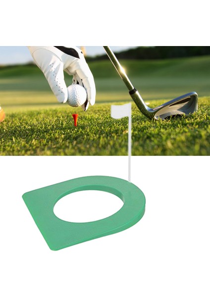 2 Adet Golf Vuruş Kupası ve Bayrak Golf Vuruş Deliği Uygulama Yardımcıları Golf Vuruş Eğitim Mat Için Bayrak ile (Yurt Dışından)