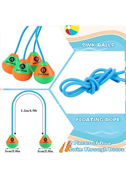 Adet/takım Kapı Dalış Halkası Komik Yüzme Oyunu Yardımcıları Dalış Kapı Yeniden Kullanılabilir Dalış Kapıdan Yüzmek Yetişkinler Çocuk Havuzu (Yurt Dışından)