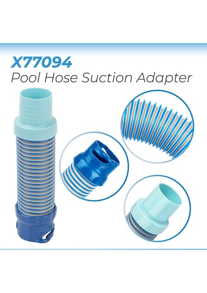 X77094 Havuz Vakum Hortumu Adaptörü Zodiac Mx6 Mx8 Havuz Temizleyici, Havuz Emme Adaptörü Yaprak Yakalayıcı Hortum Adaptörü 2 Paket (Yurt Dışından)