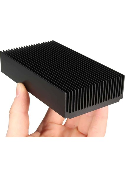 Alüminyum Büyük Soğutucu 4,72 x 2,72 x 1,06 Inç /120 x 69 x 27 mm Isı Emici Soğutma Siyah Oksit Radyatör 22 Fin (Yurt Dışından)