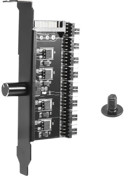 Pc 8 Kanal Fan Hub Soğutma Fanı Hız Kontrol Cihazı Cpu Kasası Için HDD VGA Pwm Fan Pcı Braketi Güç 12 V Fan (Sata) (Yurt Dışından)