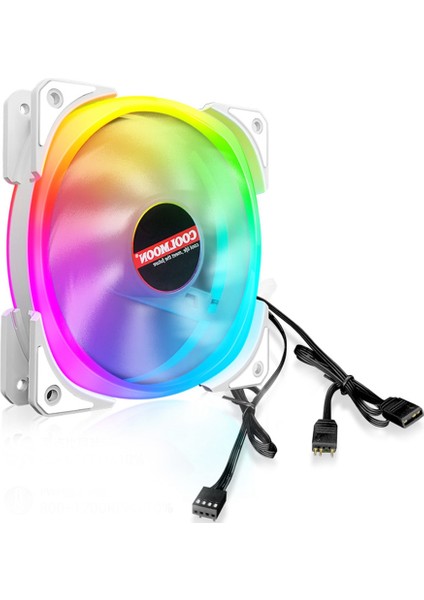 Coolmoon Cpu Soğutucu Argb 120MM 4 Pin Radyatör Sessiz Pwm Pc Soğutma Sistemi Sıcaklık Kontrolü 5 V Bilgisayar Kasası Soğutma Fanı (Yurt Dışından)