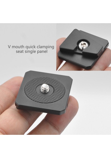 V Montajlı Pil Hızlı Bırakma Plakası Adaptörü Taşınabilir Tek Panel 1/4in Vida Deliği Gimbals Kamera Aksesuarları Gümüş (Yurt Dışından) modelleri