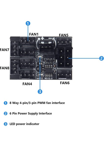 3 Pin 4 Pin Fan Adaptörü Pwm Pc Şasi Soğutma Fanı Hub Vali 8 Yollu Splitter 12 V Hız Kontrol Cihazı 6pin Güç Bağlantı Noktası ile (Yurt Dışından)