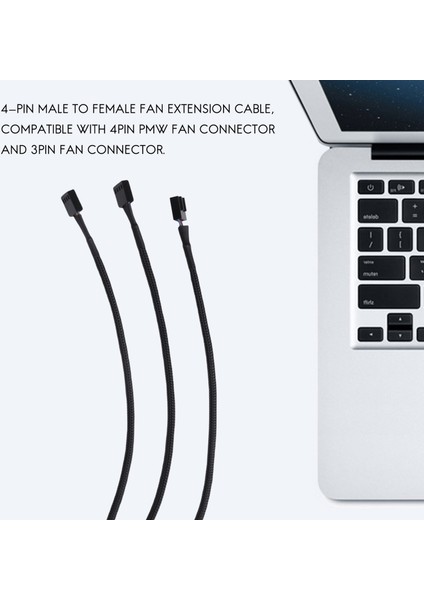 10 Adet 4 Pin Pwm Fan Uzatma Güç Kablosu Konnektör Kutusu Erkek Kadın Uzatma Kabloları ile Uyumlu 4 Pin/3 Pin Fan (Yurt Dışından)