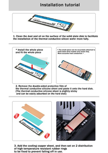 M.2 SSD Katı Hal Sürücü Radyatör Nvme Isı Emici M.2 2280 SSD Isı Emici Dizüstü Katı Hal Sürücü Adanmış (Yurt Dışından)