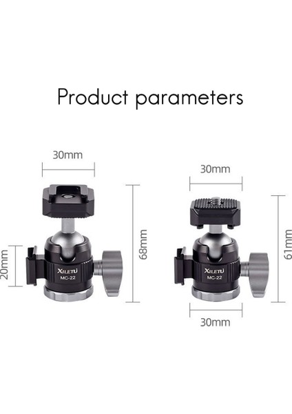 Xıletu MC22 + XT18 Mini Soğuk Ayakkabı Masaüstü Standı 1/4 Vida Çift Soğuk Ayakkabı Mini Ptz Tripod Cep Telefon Standı Tripod (Yurt Dışından)