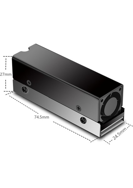 M.2 SSD Nvme Isı Emici M2 2280 Katı Hal Disk Hava Sirkülasyon Radyatörü Fan ile Alüminyum Soğutucu Termal Ped Soğutucu (Yurt Dışından)