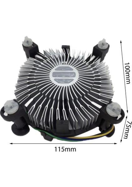 Adet Cpu Soğutma Fanı Radyatör Soğutucu Cpu Soğutucu Hidrolik Rulman 2400 Rpm Intel Lga 775 1150 1155 1156 1151 (Yurt Dışından)