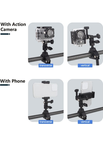 GOPRO11 10 9 Kamera Bisiklet Montaj Aksamı Bisiklet Motosiklet Braketi Tutucu Gopro Eylem Kamera Standı Çerçeve Klip, B (Yurt Dışından)