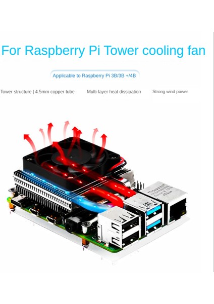 Raspberry Pi Için Pwm Kulesi Soğutma Fanı 3b/3b+/4b Pwm Hız Düzenleyici Soğutma Termal Pedli Termal Soğutma Cihazı (Yurt Dışından)