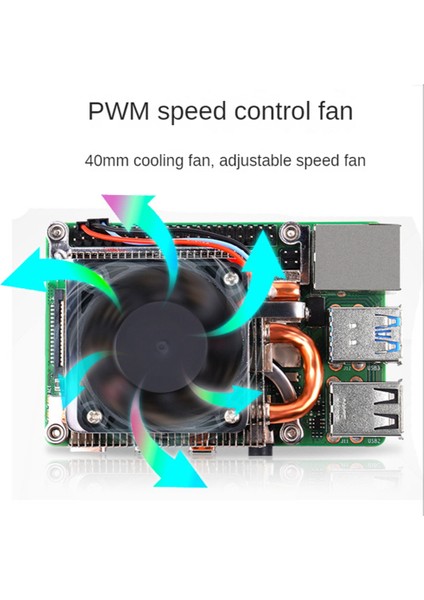 Raspberry Pi Için Pwm Kulesi Soğutma Fanı 3b/3b+/4b Pwm Hız Düzenleyici Soğutma Termal Pedli Termal Soğutma Cihazı (Yurt Dışından)