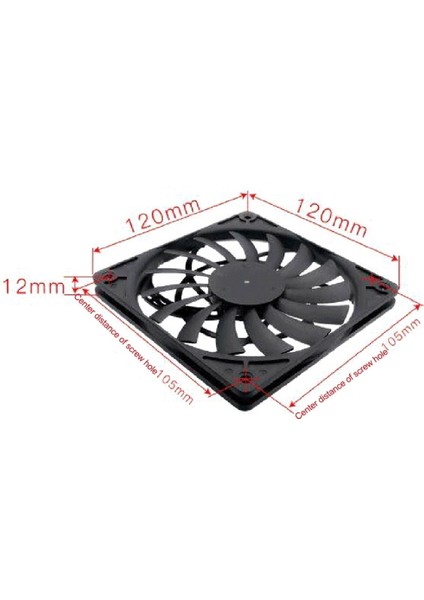 Sessiz 120MM 12CM Pwm Soğutma Fanı Ince 12MM, Yeni 120X120X12MM Dc 12V 0.25A 1400RPM Bilgisayar Pc Kasa Şasi Soğutucu Sessiz (Yurt Dışından)