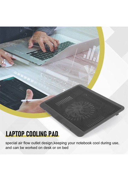 Büyük Fanlı Dizüstü Bilgisayar Fanı Soğutma Pedi, 2'si 1 Arada USB Bağlantı Noktalı Taşınabilir Dizüstü Bilgisayar Soğutma Fanı, Mavi LED Işık, Ayarlanabilir Stand (Yurt Dışından) indirimleri