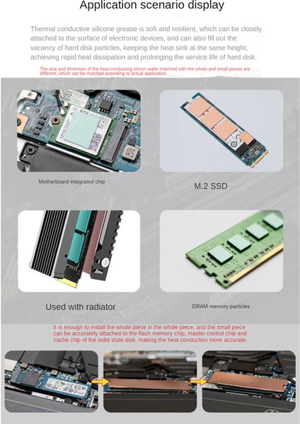 M.2 Nvme SSD Isı Emici 0.8mm M2 2280 Katı Hal Sabit Disk Bakır Soğutucu Termal Ped ile Dizüstü SSD Radyatör (Yurt Dışından)