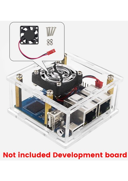 Turuncu Pi Için R1 Artı Lts Durumda Akrilik Muhafaza Kabuk Soğutma Fanı Olmadan Turuncu Pi Geliştirme Kurulu Koruyucu (Yurt Dışından) modelleri