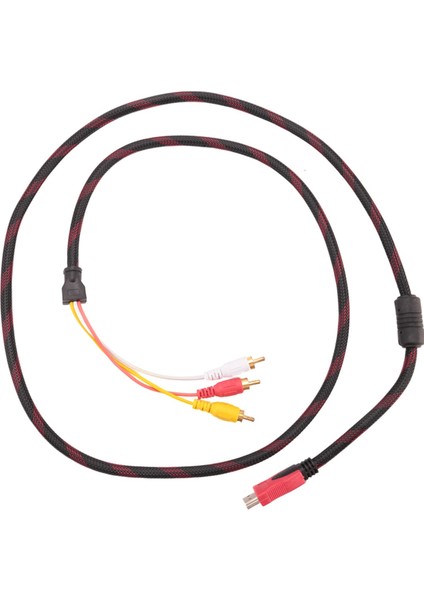 Abd 5ft HDMI - 3-Rca Video Ses Av Komponent Dönüştürücü Adaptör Kablosu Hdtv Için (Yurt Dışından)