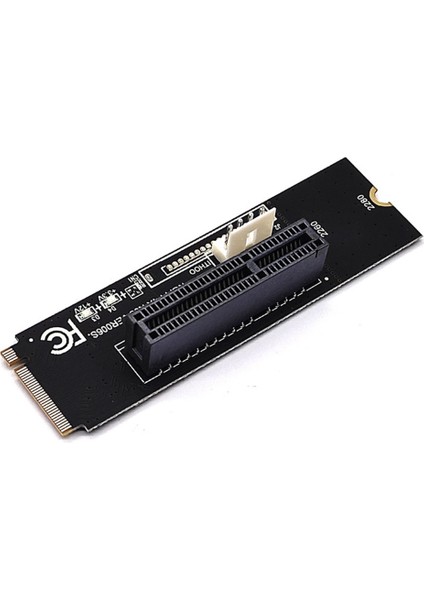 Set Ngff - Pcı-E Yükseltici Kart M.2 SSD Bağlantı Noktası - Pcıe X4 Genişletme Kartı Yuvası Adaptörü Yükseltici Kablo, Büyük 4pin Güç Kaynağı (Yurt Dışından)