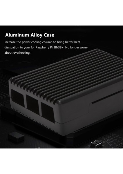 3 Model B Alüminyum Alaşımlı Kasa Pasif Soğutma Kabuğu Metal Muhafaza Raspberry Pi Için Isı Dağıtımı 3b/3b+ (Yurt Dışından)