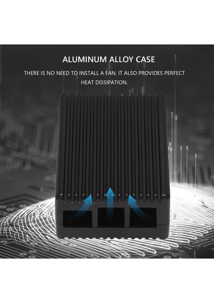 3 Model B Alüminyum Alaşımlı Kasa Pasif Soğutma Kabuğu Metal Muhafaza Raspberry Pi Için Isı Dağıtımı 3b/3b+ (Yurt Dışından)