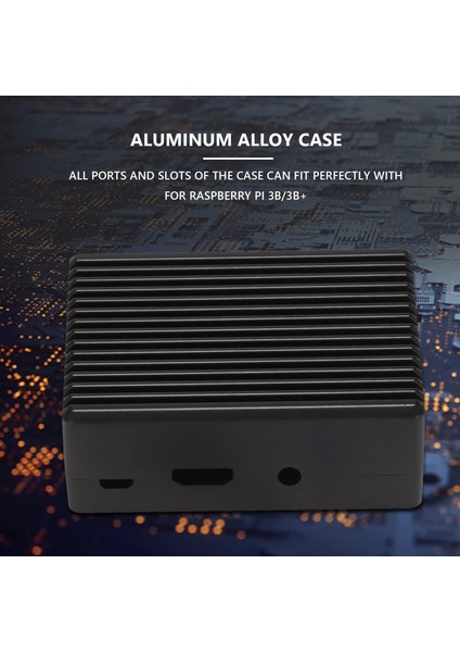 3 Model B Alüminyum Alaşımlı Kasa Pasif Soğutma Kabuğu Metal Muhafaza Raspberry Pi Için Isı Dağıtımı 3b/3b+ (Yurt Dışından)