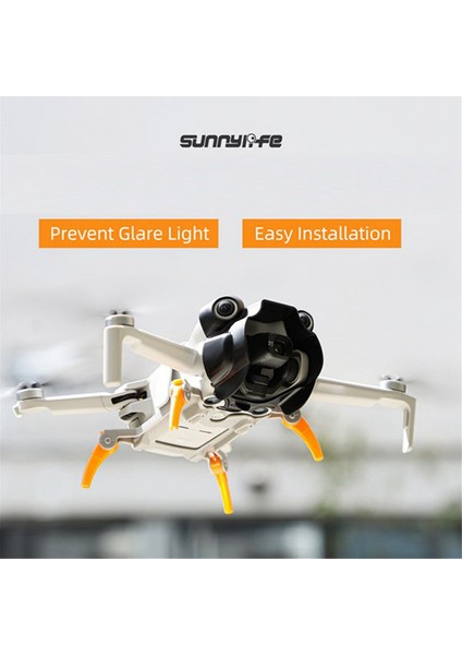 Mini 4 Pro Lens Hood Için Sunnylıfe Gimbal Koruma Parlama Önleyici Lens Güneş Kapağı Çok Fonksiyonlu Aksesuarlar, Siyah (Yurt Dışından) indirimleri