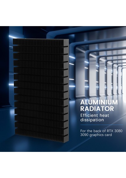 Dıy Alüminyum Radyatör Rtx 3080 3090 Grafik Kartı Arka Vram, Mod Gpu Arka Plaka 150X90X15MM (Yurt Dışından)
