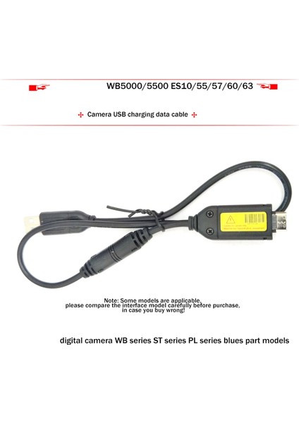 Samsung Kamera Şarj Veri Kablosu Için Uygun Suc-C3 C5 C7 CB20U05A/B USB Şarj Kablosu 0,5 Metre (Yurt Dışından)