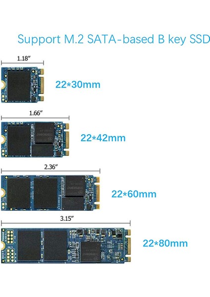 M.2 Ngff - 2,5 Inç Sata SSD / Msata - Sata Adaptör Kartı Kutusu (Pc Adaptörü M2 + M Masaüstü Soketi Ngff Için B Tuşu) (Yurt Dışından)