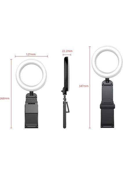 Selfie Halka Işık Dizüstü Bilgisayar Için Masaüstü Halka Lamba Video Konferans Aydınlatma Kiti ile Tripod Telefon Tutucu Klip (Yurt Dışından)
