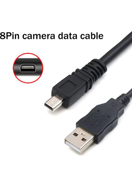 Dijital Kamera Cep Telefonu Için Uygun Evrensel Usb'den Küçük Bağlantı Noktasına 8p 8-Pin Veri Kablosu Beş Çekirdekli Şarj Kablosu (Yurt Dışından) modelleri