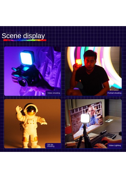Mini Cep Telefonu Dolgu Işığı LED Işık Selfie Canlı Video Işığı Rgb 2500K-9000K Bilgisayar Dolgu Işığı Taşınabilir Doldurma Lambası (Yurt Dışından)