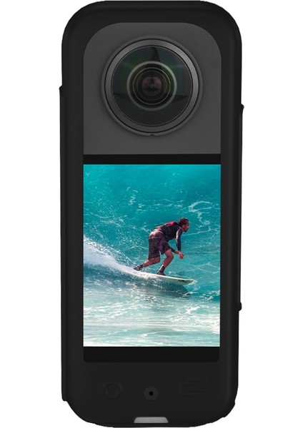 Insta 360 One X3 Kamera Için Vücut Silikon Kılıf Kapak Koruyucu Anti-Scratch Silikon Kılıf Siyah (Yurt Dışından)